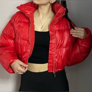 Red Urban Outfitter Puffer Jacket❤️ Brand new condition